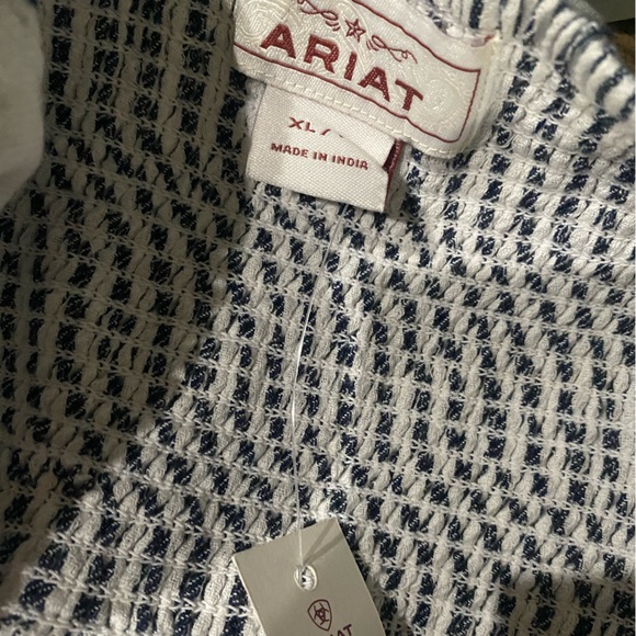 Ariat Summer Dress xl striped with red embroidery NWT - Picture 5 of 5